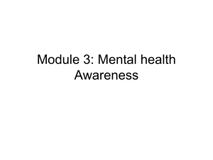 Module 3: Mental health Awareness