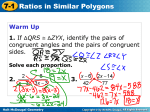 7-1 Ratios in Similar Polygons
