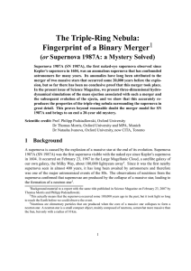 The Triple-Ring Nebula: Fingerprint of a Binary Merger