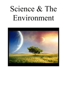 Science and the Environment What Is Environmental Science?