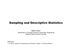 Sampling and Descriptive Statistics
