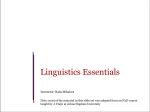 Linguistics Essentials