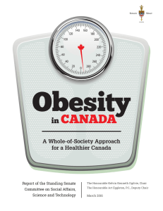 Obesity in Canada - Senate of Canada