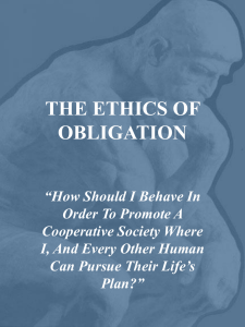 the ethics of obligation