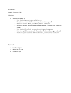 Unit 22 Organic Chemistry