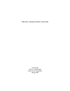 John Zorn: Autonomy and The Avant
