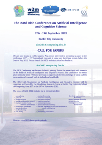 The 23rd Irish Conference on Artificial Intelligence and Cognitive