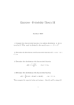 Exercises - Probability Theory III