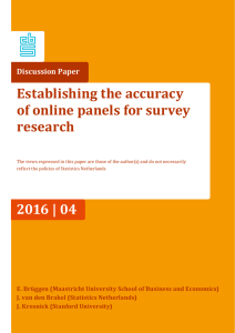Establishing the accuracy of online panels for survey research