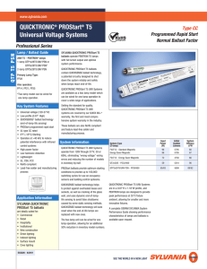 QUICKTRONIC® PROStart® T5 Universal Voltage