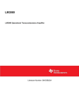 LM3080 Operational Transconductance Amplifier (Rev. A)