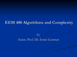 EEM 480 Algorithms and Complexity