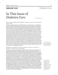 In This Issue of Diabetes Care - American Diabetes Association