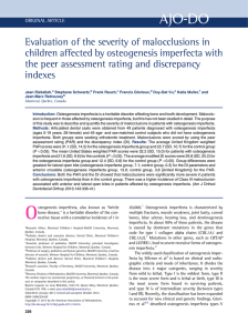 Evaluation of the severity of malocclusions in children affected by