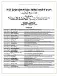 NSF Sponsored Student Research Forum - ACM