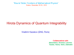 Hirota dynamics of quantum integrability