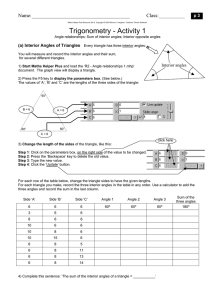 Trigonometry - Activity 1 - Teachers` Choice Software