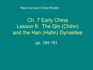 The Qin and the Han Dynasties