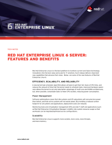 Red Hat enteRpRise Linux 6 seRveR: FeatuRes