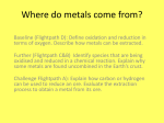Lesson 3 Where do metals come from