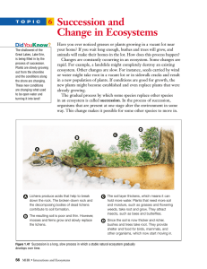 6 Succession and Change in Ecosystems