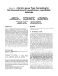 ACACIA – Context-aware Edge Computing for Continuous