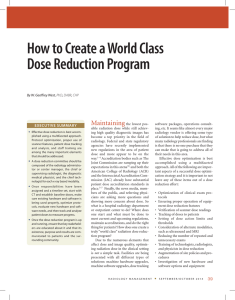 How to Create a World Class Dose Reduction Program