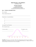 Day 1: NORMAL DISTRIBUTIONS