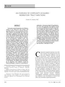 an overview of community-acquired respiratory tract infections