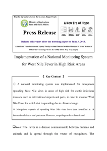 Implementation of a National Monitoring System for West Nile Fever