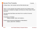Discrete Finite Probability Probability 1