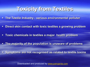 Toxicity from Textiles