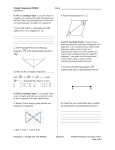 Triangle Congruence REVIEW Name Geometry 1 Geometry 1