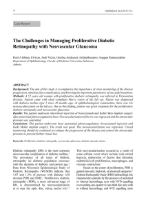 The Challenges in Managing Proliferative Diabetic Retinopathy with