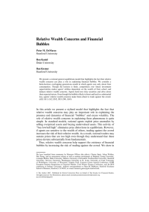 Relative Wealth Concerns and Financial Bubbles