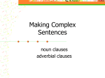 Making Complex Sentences - umei004c