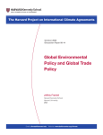 Global Environmental Policy and Global Trade Policy