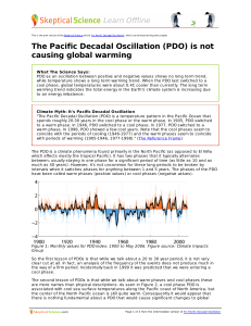 The Pacific Decadal Oscillation (PDO) is not causing global warming