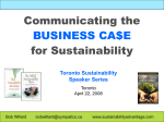 Communicating the Business Case for Sustainability