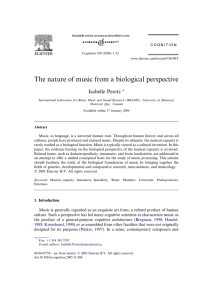 The nature of music from a biological perspective