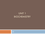 Unit 1 Life Processes and Biochemistry