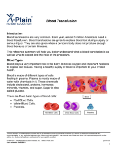 Blood Transfusion - Patient Education Institute
