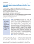 Detection, evaluation, and management of preoperative anaemia in