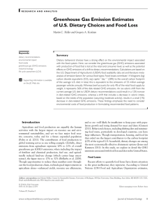 Greenhouse Gas Emission Estimates of US Dietary - CIV