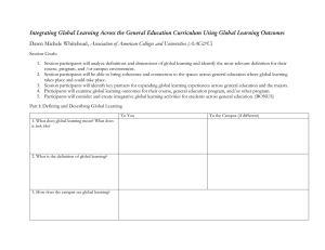 Integrating Global Learning Across the General Education