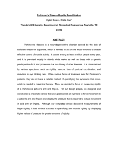 Parkinson`s Disease Rigidity Quantification Kylen Bares1, Eddie