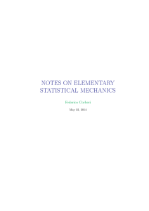 notes on elementary statistical mechanics