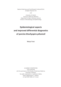 Epidemiological aspects and improved differential - E