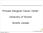Collaborations with Princess Margaret Cancer Center