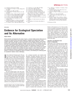 Evidence for ecological speciation and its alternative